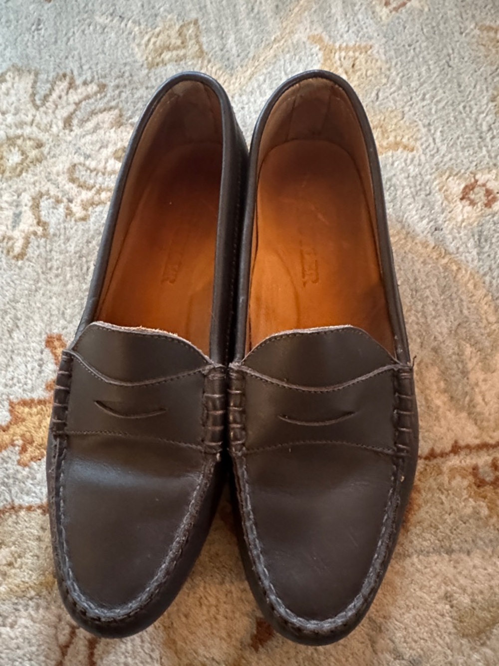 Men's Leather Cromwell Penny Loafers in Dark Brown Jay Butler Men’s size 8